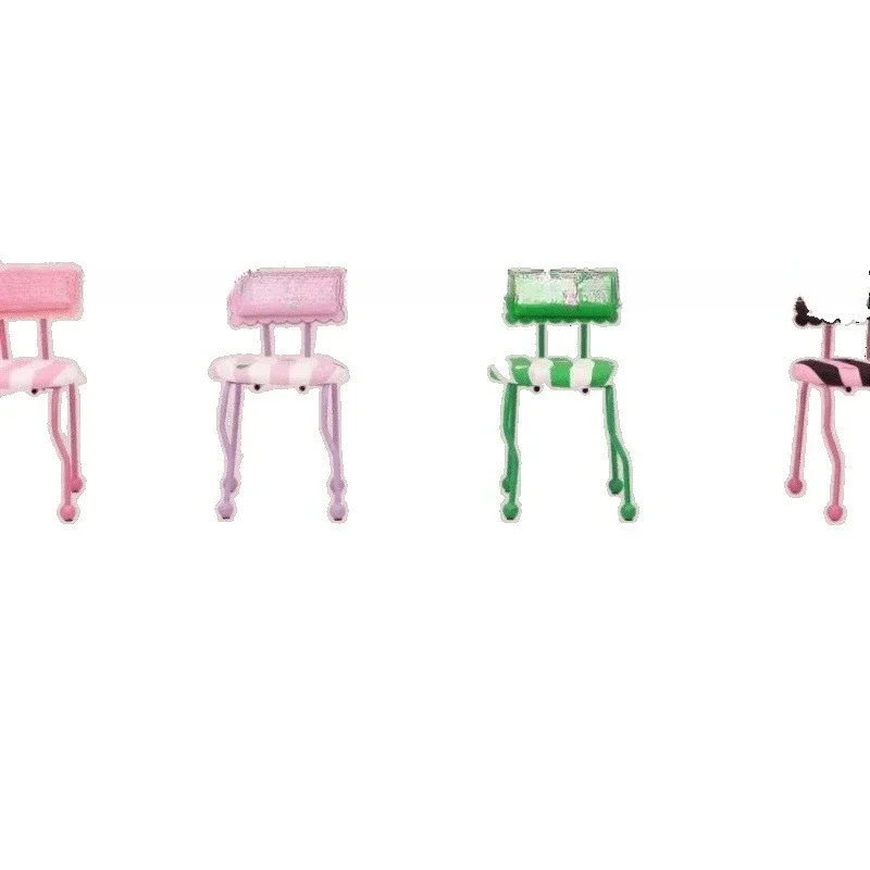 

Modern Internet celebrity dopamine creative striped small tables and chairs, personalized wrought
