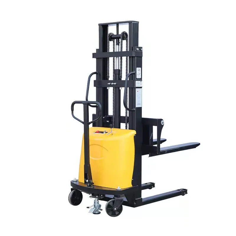 1T 2T Electric Self Loading Stacker Lifting Pallet Stacker 1.6m 2m for Warehouse Material Handling Lifting Equipment Pro