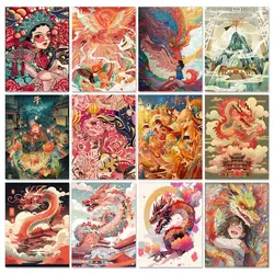 GATYZTORY Scenery Paint By Numbers Kits Chinese style For Easy Beginner Drawing Framed Coloring By Numbers Unique Gift Home Deco