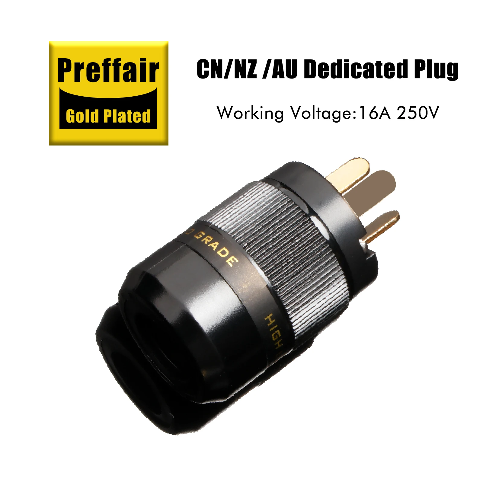 Preffair HIFI Audio AU AC Stecker Rhodium/Gold Beschichteter Anschluss C15 Buchse für DIY Stromkabel – Detail 2