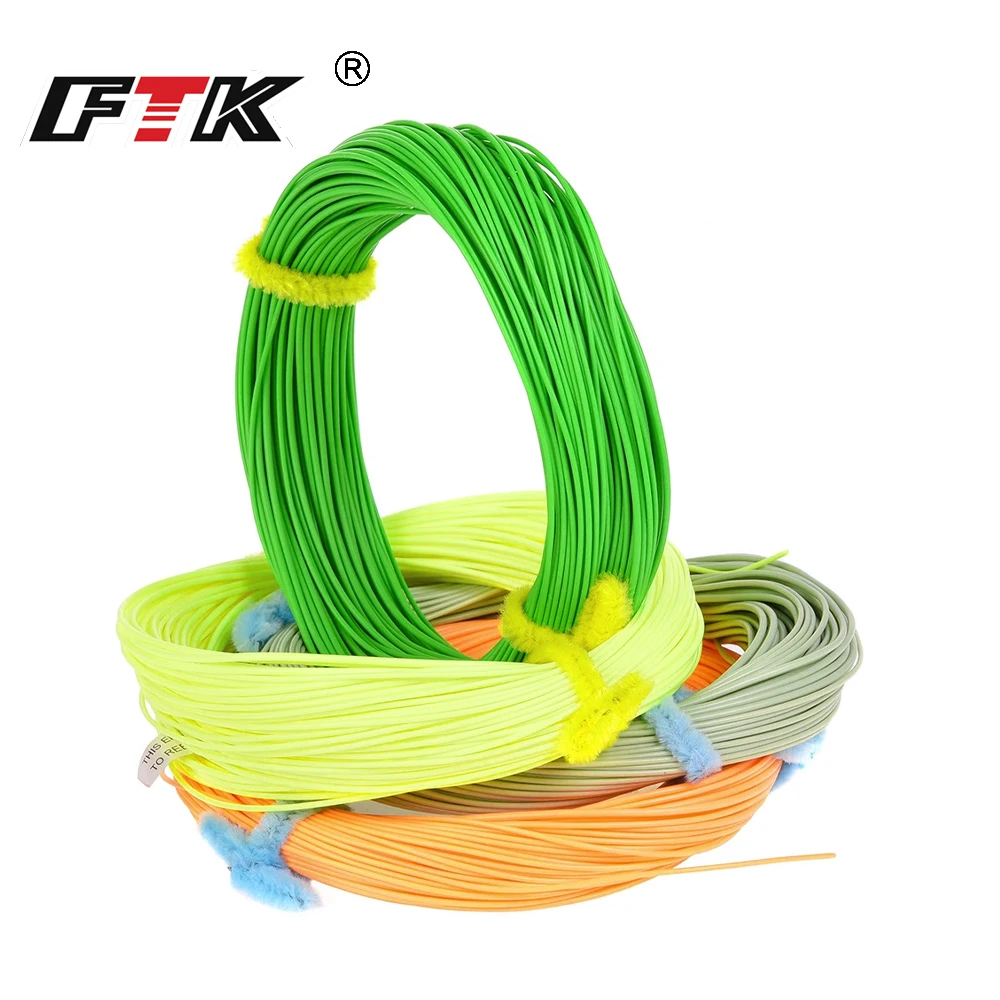 FTK Fly Fishing Line WF 4/5/6/7/8F Weight Forward Floating Fly Fishing Line no Loops Fly Fishing Accessories