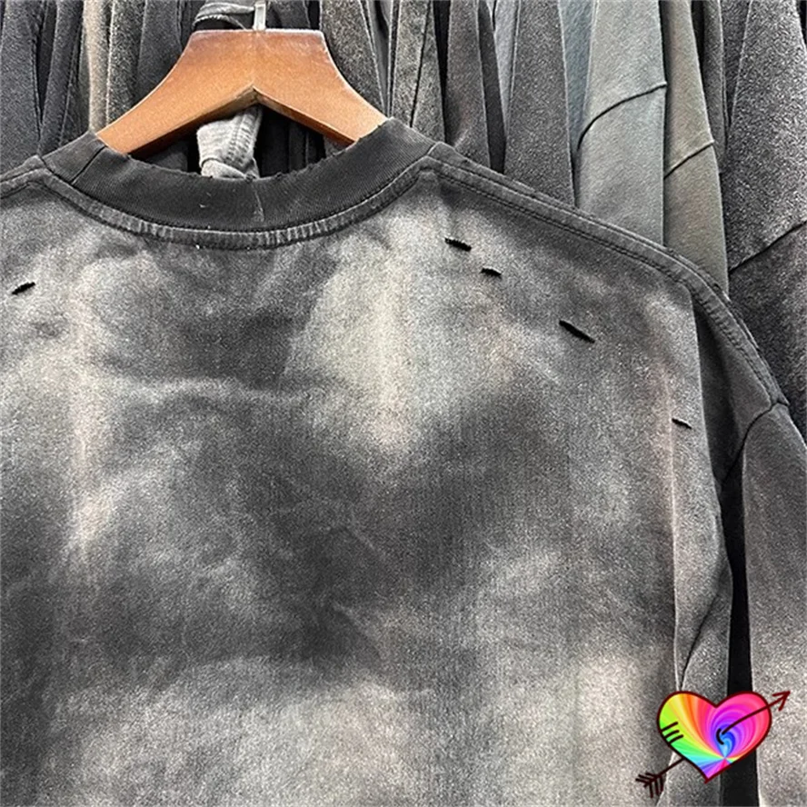 2024 Fading Grey Enfants Riches Deprimes Tee Men Women Break Details Washed ERD T-shirt Oversize Tops Vintage Short Sleeve