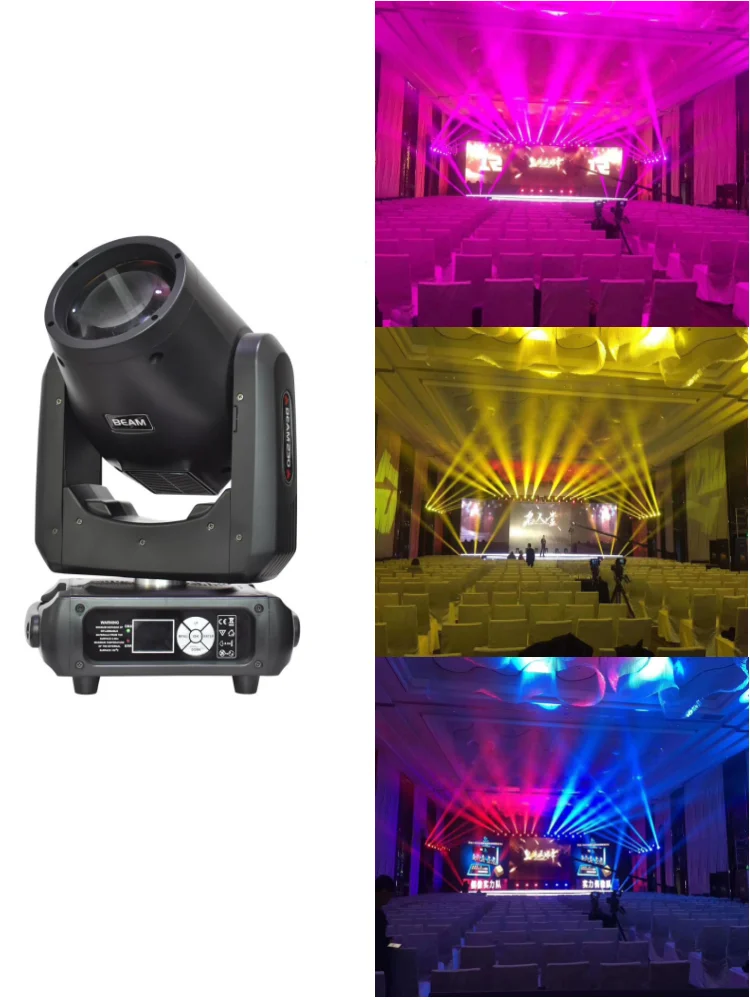 2X 300W Mini BEAM mit Halo-Effekt Moving Head Licht 14R Beam Wah Zoom Sharpy 19 Kanäle 48 rotierende Prismen DMX Bühnen-DJ-Lichter