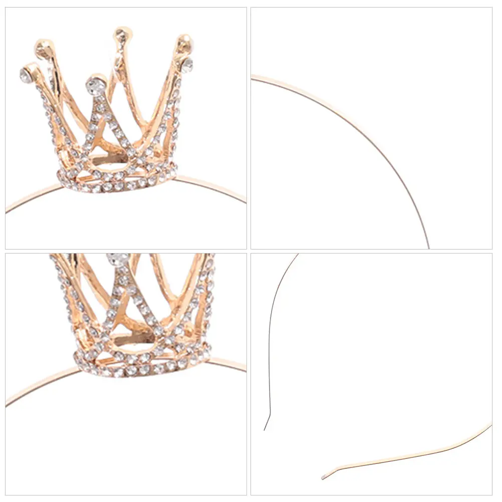

Princess Crown Accessories Girls Alloy Headwear Child Headdress Rhinestone Children Headdress Party Kids Headband