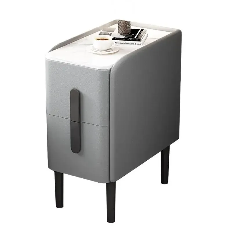 Small Bedroom Bedside Table Mini Slate Ultra Narrow Modern Simple Small Size Locker