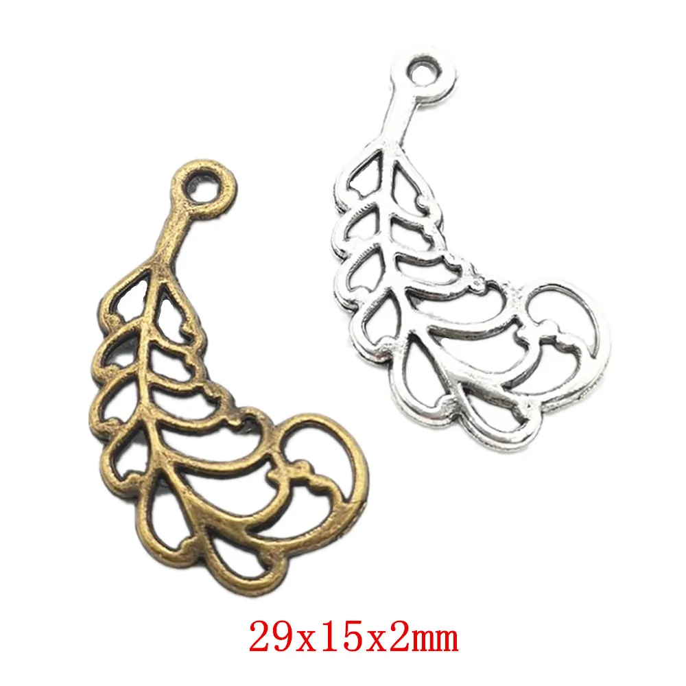 

120pcs tree leaf Craft Supplies Charms Pendants for DIY Crafting Jewelry Findings Making Accessory 939