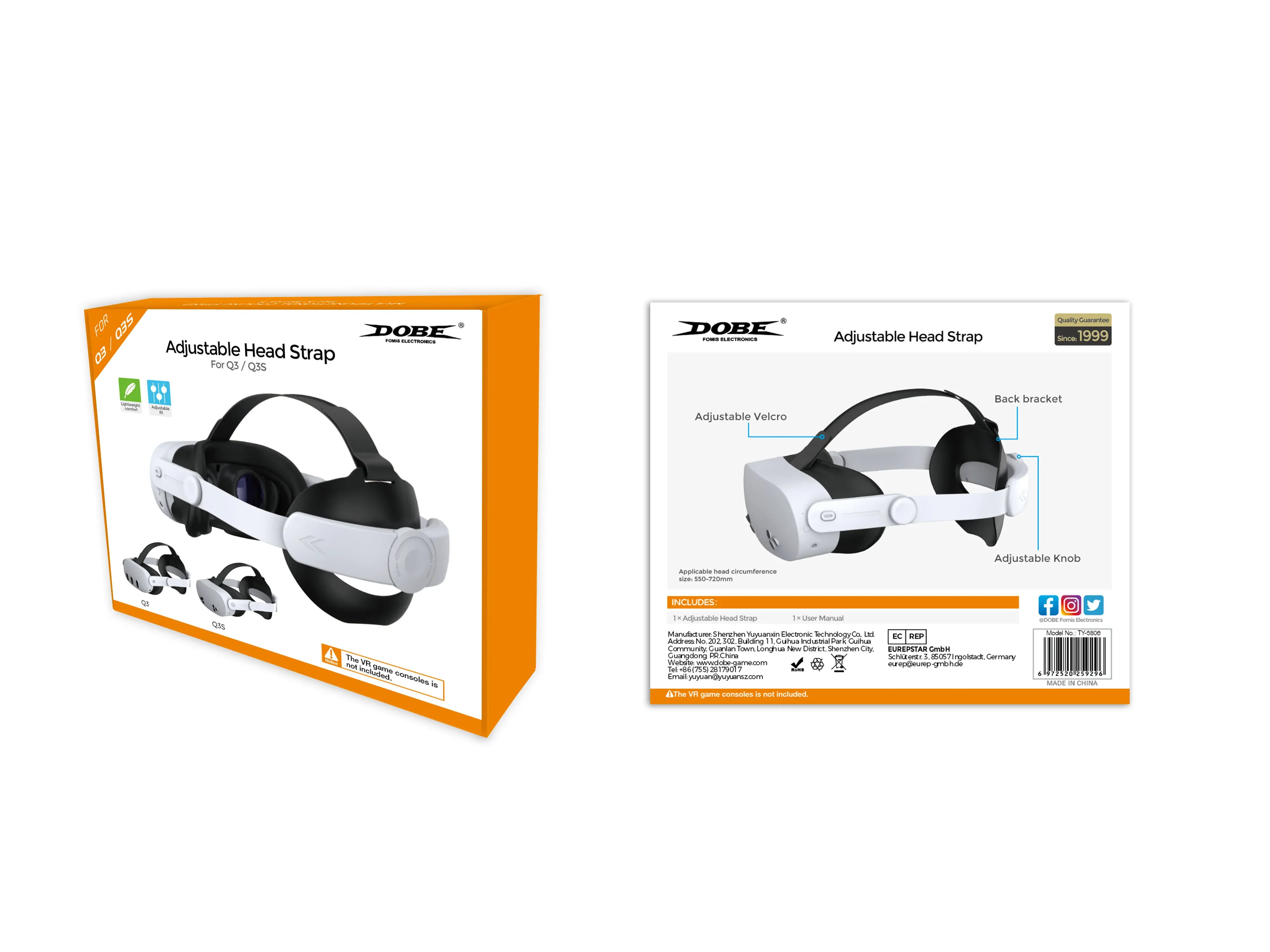 

TY-5806 For Meta Quest 3S VR Replacement Headband for Quest 3 VR Glasses Face Cover with Multi angle Adjustable Headband