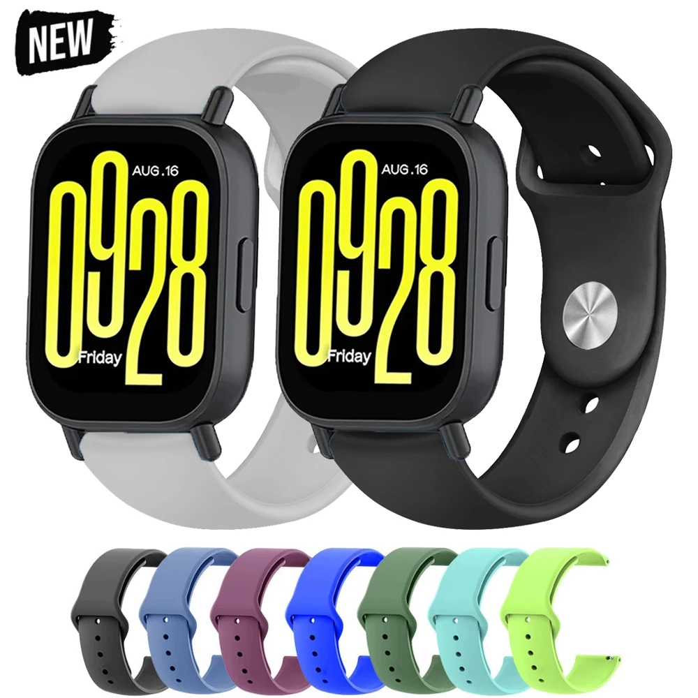 

Ремешок силиконовый для Redmi Watch 5 Active/Lite, спортивный браслет для Huawei GT5 46 мм Samsung Watch 7 40 44 мм, 20 мм 22 мм