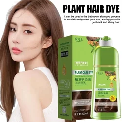 Shampoo 3 in 1 Bubble Shampoo Black Hair Dye Coloring Шампунь Nourishes Long Lasting for Men Women Bubble Gray Hair Dye 300ml