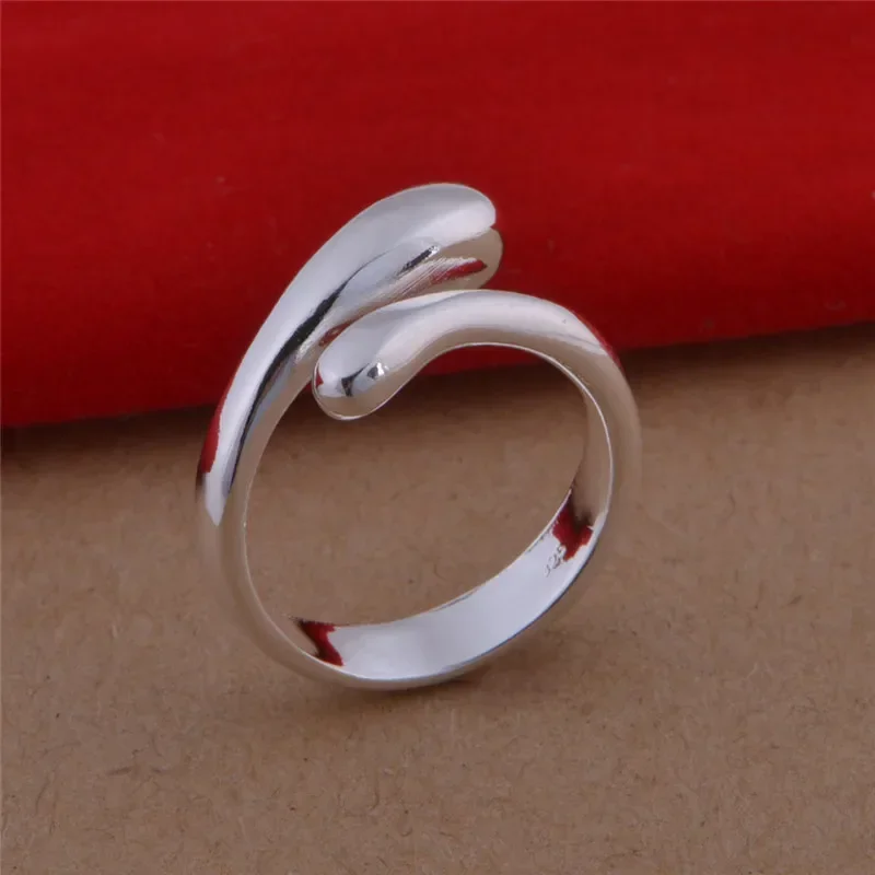 S925 Sterling Silver Needle Earrings Ring Bracelet Set for Women Fashion Elegant Water Drop Four-piece Jewelry Set Wedding Gifts