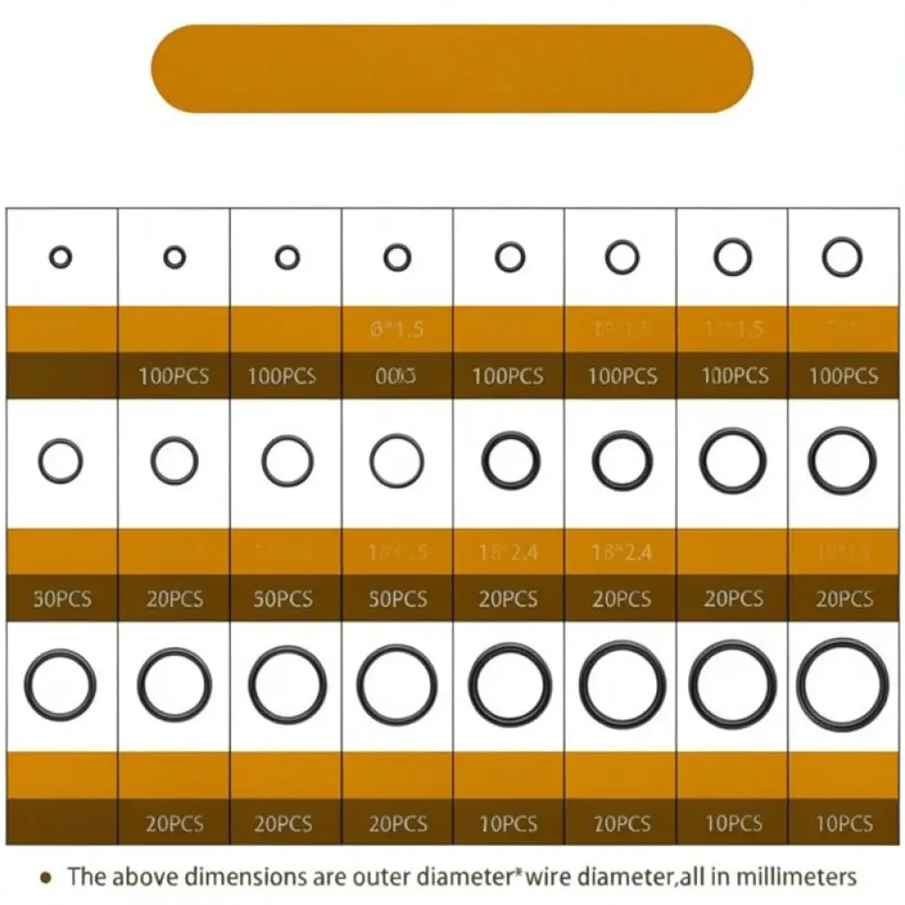 Industrial Rubber O Ring Gasket Set For Plumbing Hydraulic Pneumatic Maintenance Repair Seal Assortment Hardware