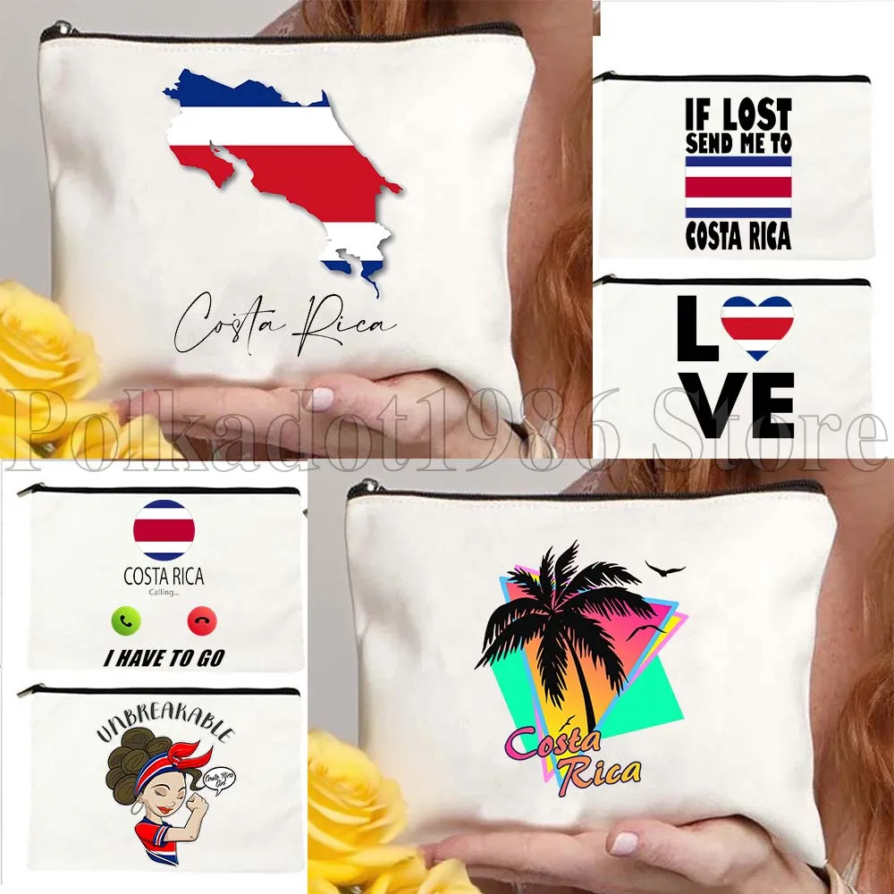 

Коста-Рика Карта страны Флаг Сан-Хосе Девушка Подарки Холст Косметичка Пенал Сумка на молнии Ключ Для хранения монет Хлопковая сумка