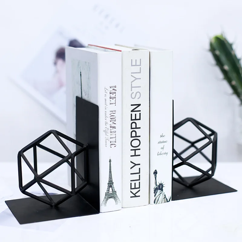 nordic-iron-art-geometric-bookend-creative-office-desktop-decoration-gift