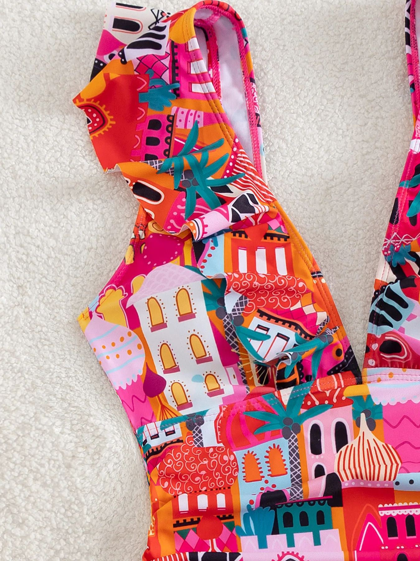 2025 Sexy Einteiliger Badeanzug Push Up Bademode Frauen Rüschen Monokini Verstellbare Schulter Badeanzug Bodysuit Badeanzug Badebekleidung