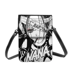 Borsa a tracolla per fumatori NANA pietre nere borsa per cellulare da donna per scuola Anime borse in pelle riutilizzabili di moda