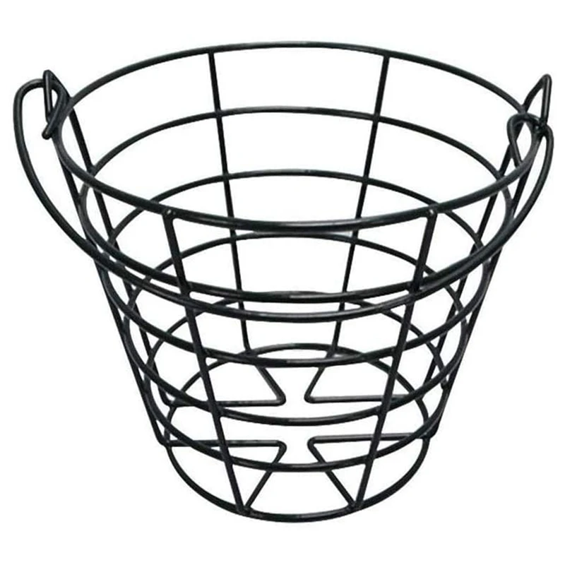 

AA79 New Stainless Metal Golf Basket Golf Range Basket Golf Ball Container Ball Containers Holder Holds 50 Balls