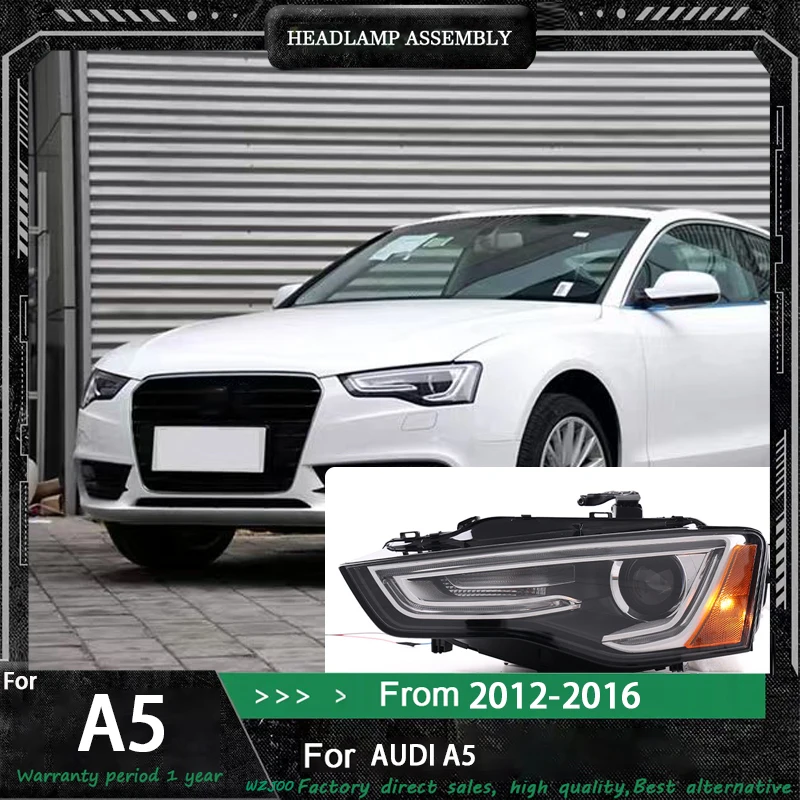 

Car Accessories Lamps FOR Audi A4 2012 2013 2014-2016 xenon Front Light DRL Head Lamp Turn Signal LED Projector Lens US Version