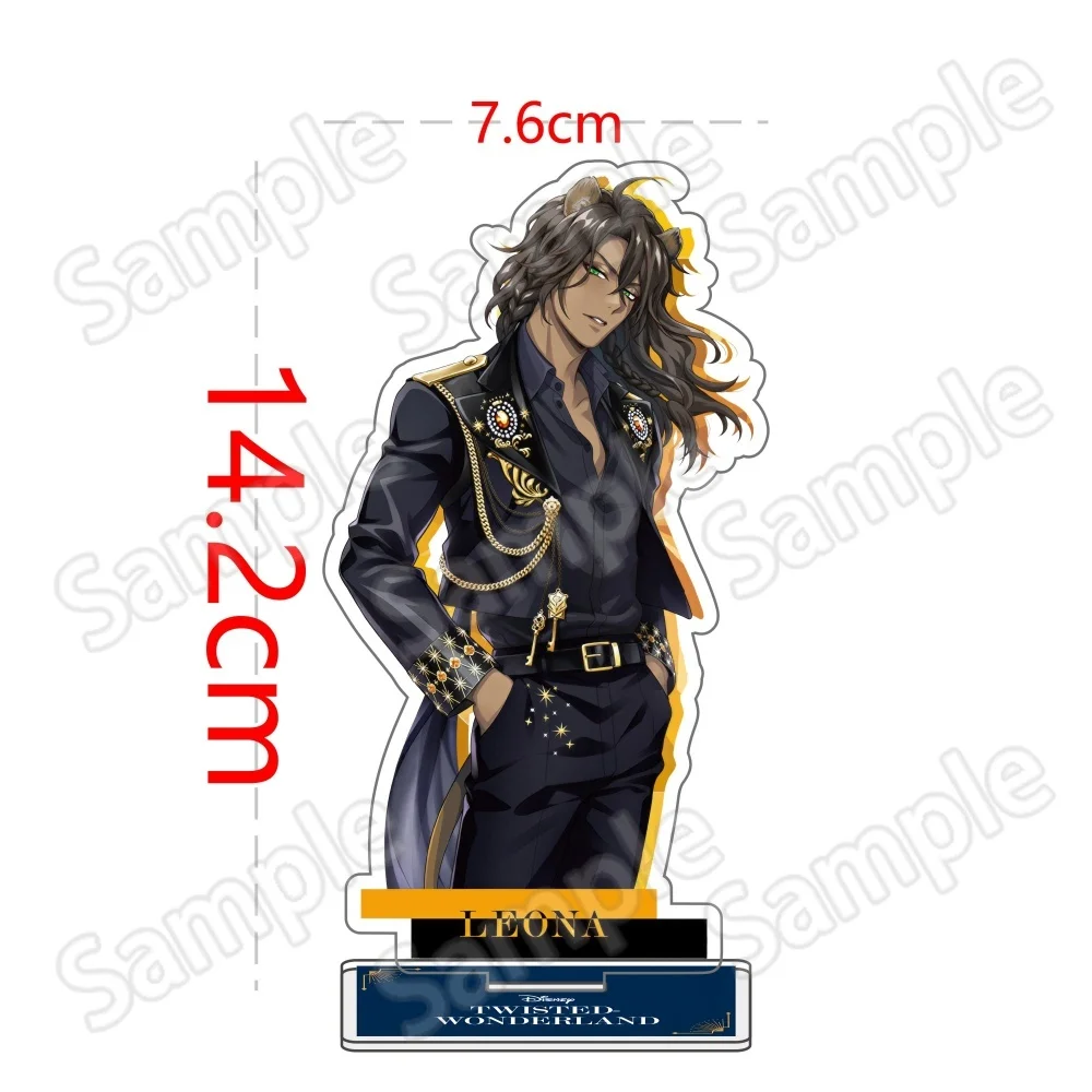 Anime Twisted Wonderland Acryl-Ständer Schlüsselanhänger 10-15cm Spiel Malleus Riddle Azul Idia Vil Leona Schreibtisch-Deko Sammlerstück Fan-Geschenk