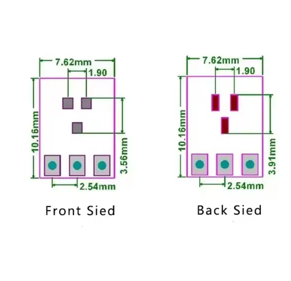 10/20/50pcs SOT23 SOT23-3 Turn SIP3 Double-Side SMD Turn To DIP SIP IC Socket PCB Board SIP3 Adapter Converter Plate SOT Diy Kit