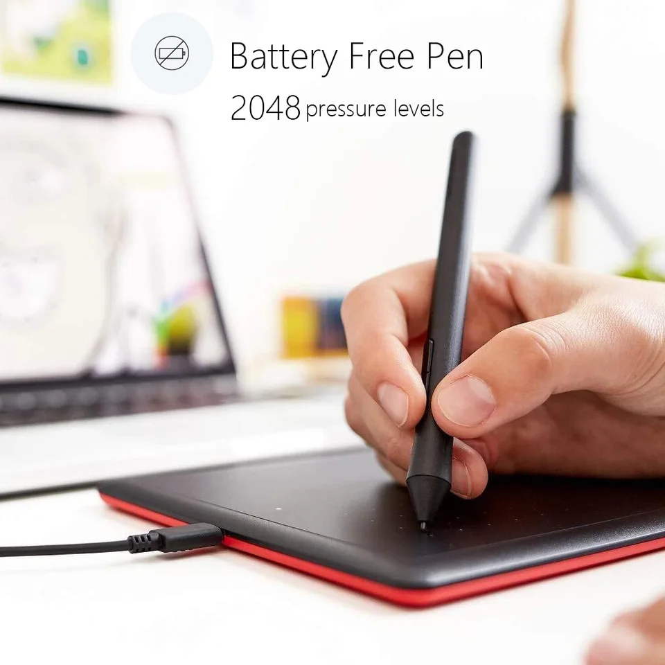 One by Wacom CTL-472 Digital Graphic Tablet for Drawing Painting