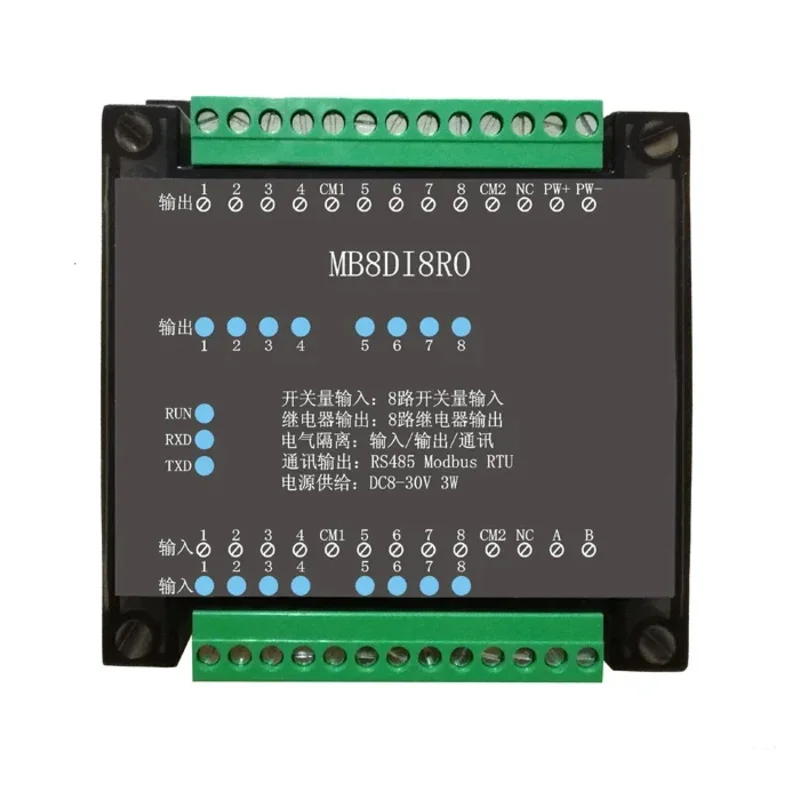 Switching Value Input with Counting Function Output Isolated Acquisition Module Communication Rs485 Modbus Module