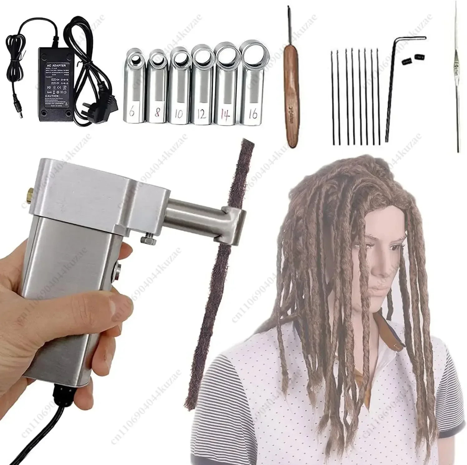 HLH Automatic Electric Dreadlocks Machine - Chemical Fiber Compatible for Instant & Easy Locs Making