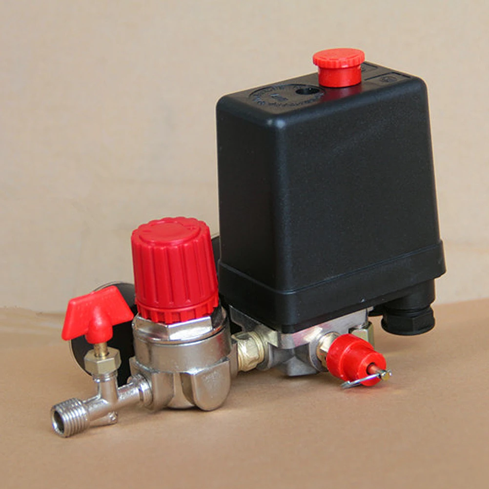 

Air Compressor Pressure Control Valve Assembly Gauge Regulator for Miniature Easy Inflatables Air Tools