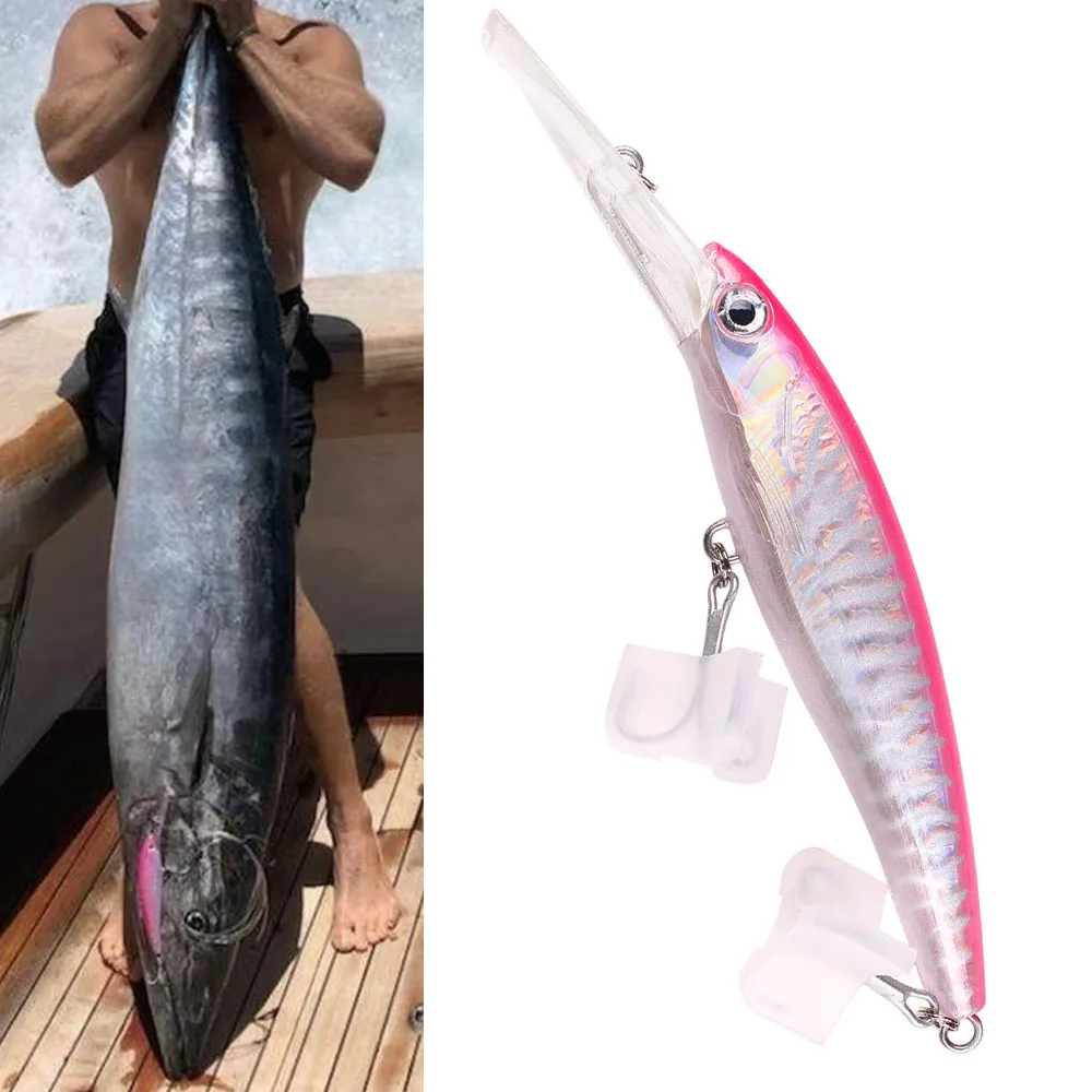 Deep Diving Minnow Wahoo Lure 48g 73g 90g Artificial Hard Baits Saltwater Mahi Marlin Tuna Sailfish Fishing Tackle Wobbler