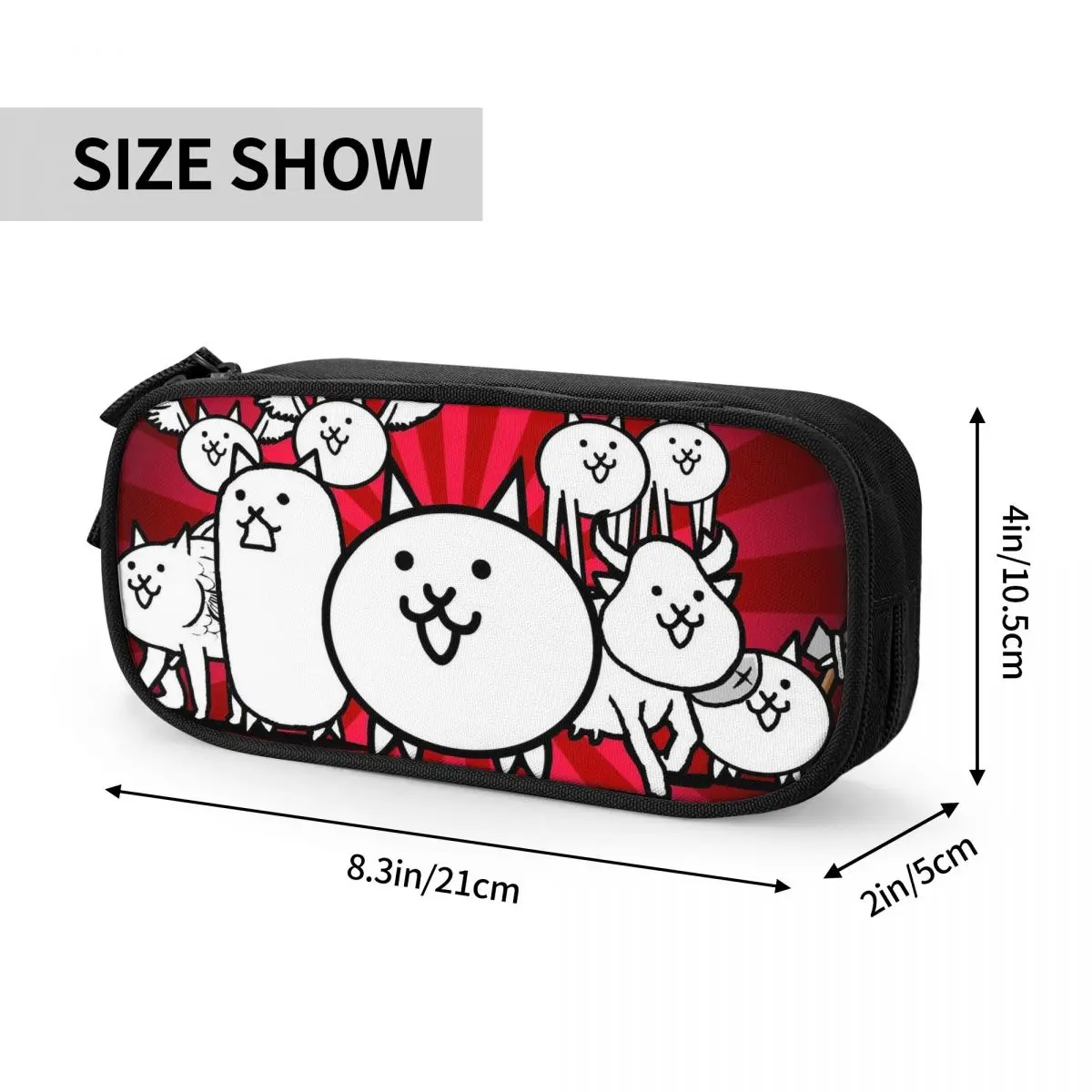 مقلمة لعبة كرتونية مقلمة The Battle Cats مقلمة تخزين كبيرة حقائب أقلام رصاص ملحقات هدايا مدرسية للطلاب #6