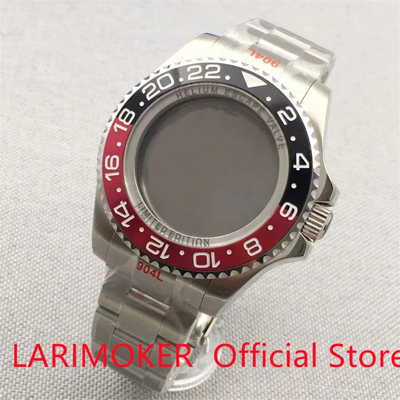 LARIMOKER 43mm Watch Case Sapphire glass  fit NH34 NH35 NH39  ETA2824 PT5000 ST2130 MIYOTA8215 821A 8205 DG MINGZHU Band