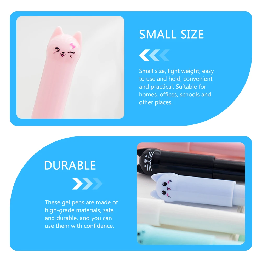 

18 шт., гладкие ручки Kawaii с очаровательным котом, многофункциональные ручки для вывесок для офиса, школы, домашнего письма, дизайн Needletip, практичный