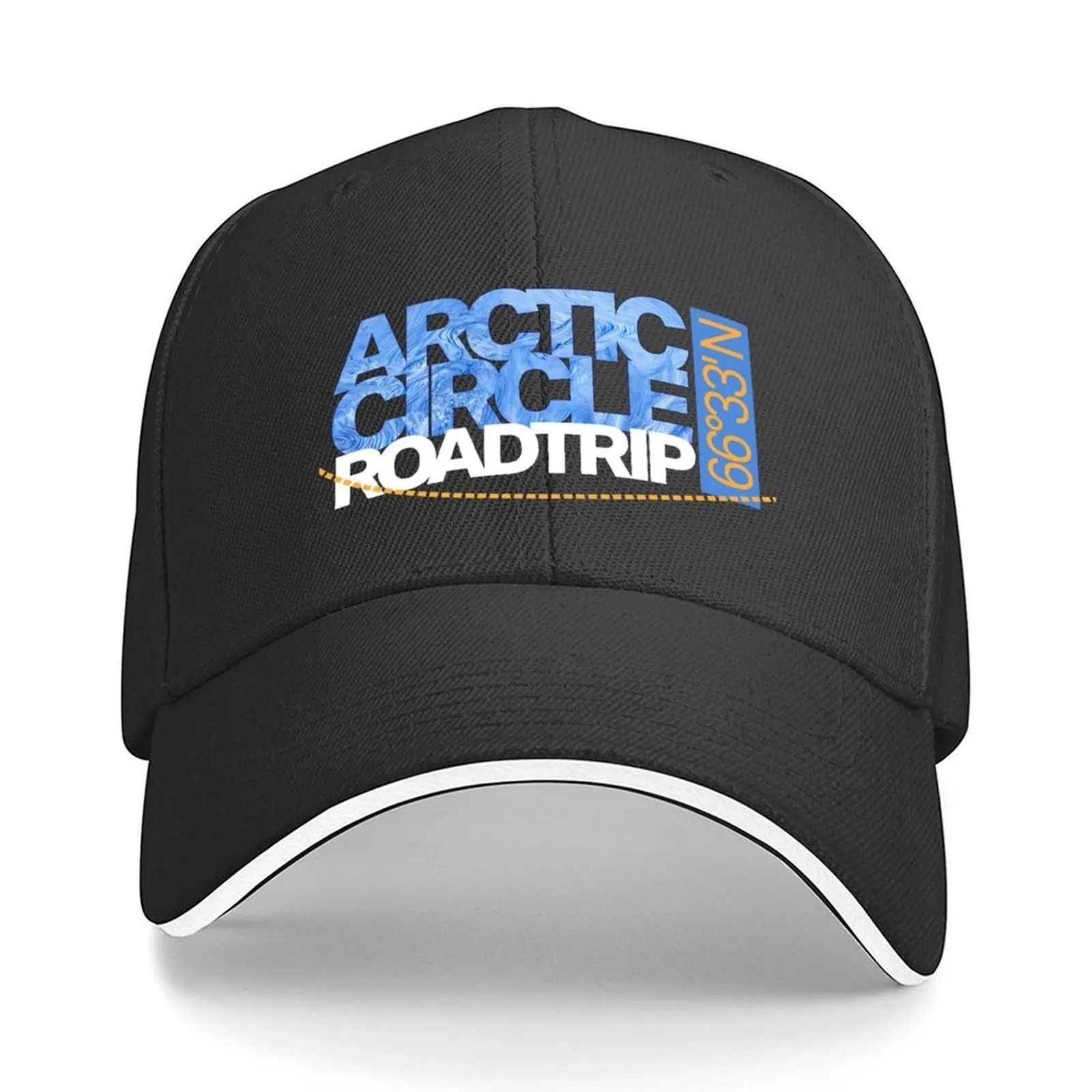

Arctic Circle Roadtrip 66°33′ North Baseball Cap Hip Hop Hat Luxury Brand Sun Cap Luxury Brand Women's Beach Visor Men's