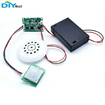 MP3-Musik-Sprachwiedergabe-Kit, Tonaufnahmemodul mit PIR-Infrarot-Sensor, unterstützt USB-Download, TF-Karte, DIY Shop Welcomer