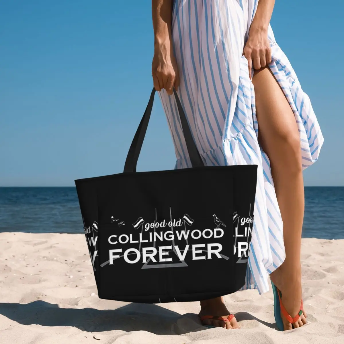 Good Old Collingwood Forever - Collingwood Theme Song Beach Tote Bag Sport Gym Yoga Duffle Large Tote Bag Women Travel Bag
