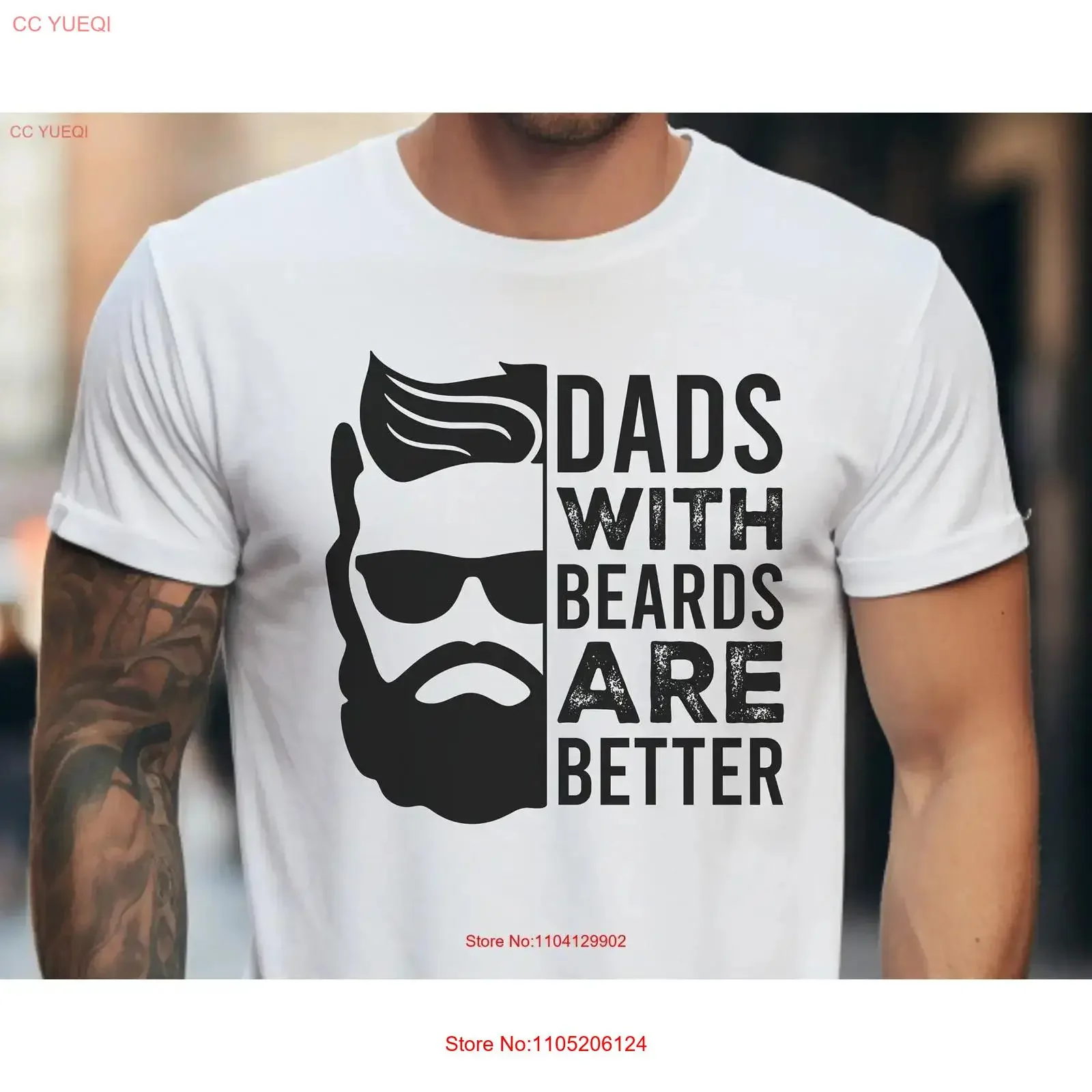 الآباء مع اللحى أفضل تي شيرت عيد الأب متعة لعيد ميلاد الأب له العم الجد الأب خمر غسلها تنفس #1