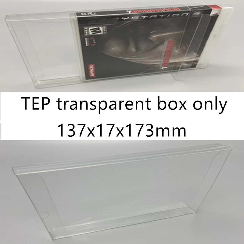 Collection Display Box For PS3/Sony PlayStation 3 Game Storage Transparent Boxes TEP Shell Clear Collect Case