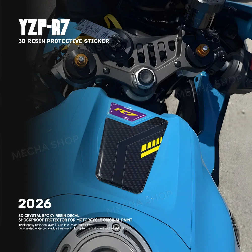 Upper Tank Protective 3D Sticker Kit Decals Motorcycle Parts For R7 YZF-R7 2026