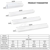 Veilleuses sans fil LED capteur de mouvement lampe USB Rechargeable magnétique pour armoire chambre placard cuisine allée Tube détecteur ampoule 6