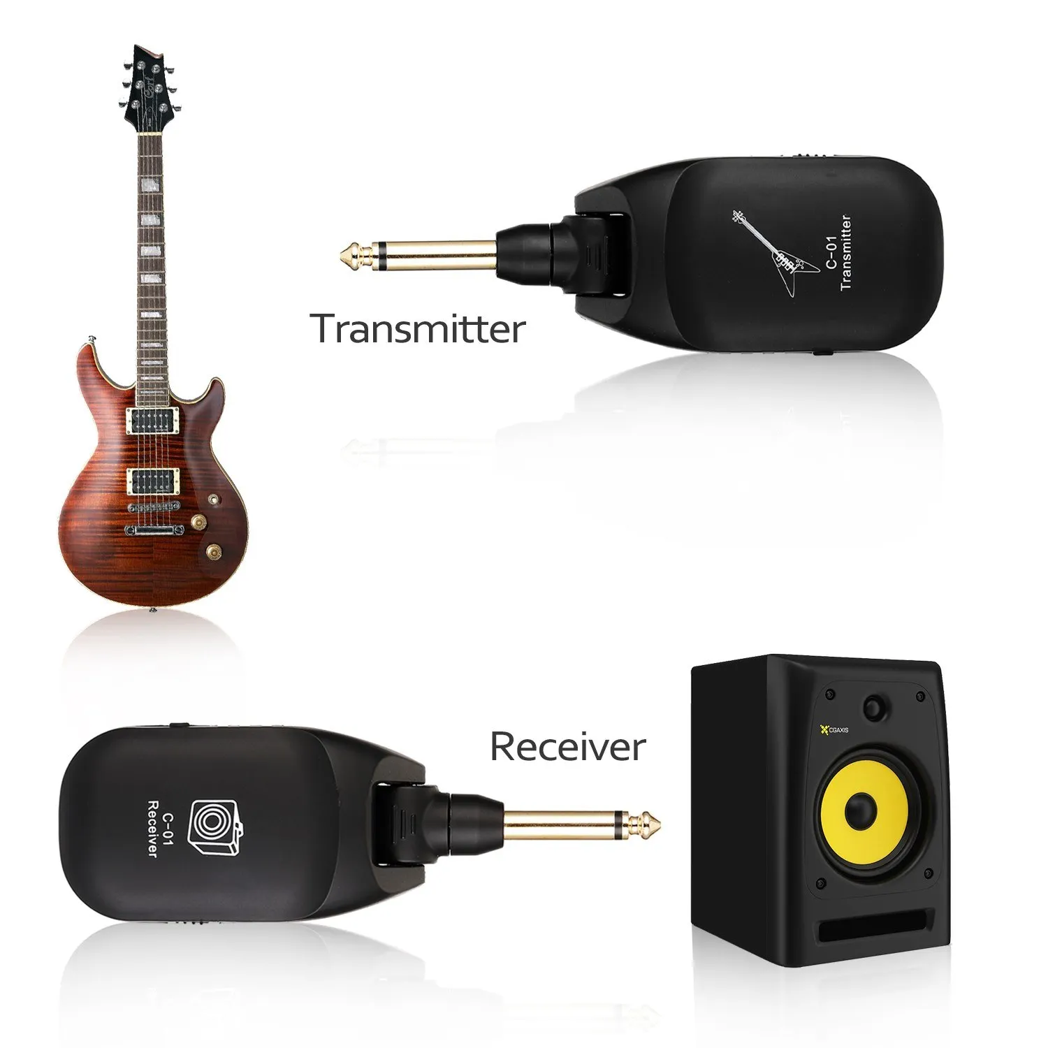 Guitar Wireless Receiver C01 Electric Guitar Wireless Transceiver Electric Hair Dryer Transceiver Guitar Connection Cable