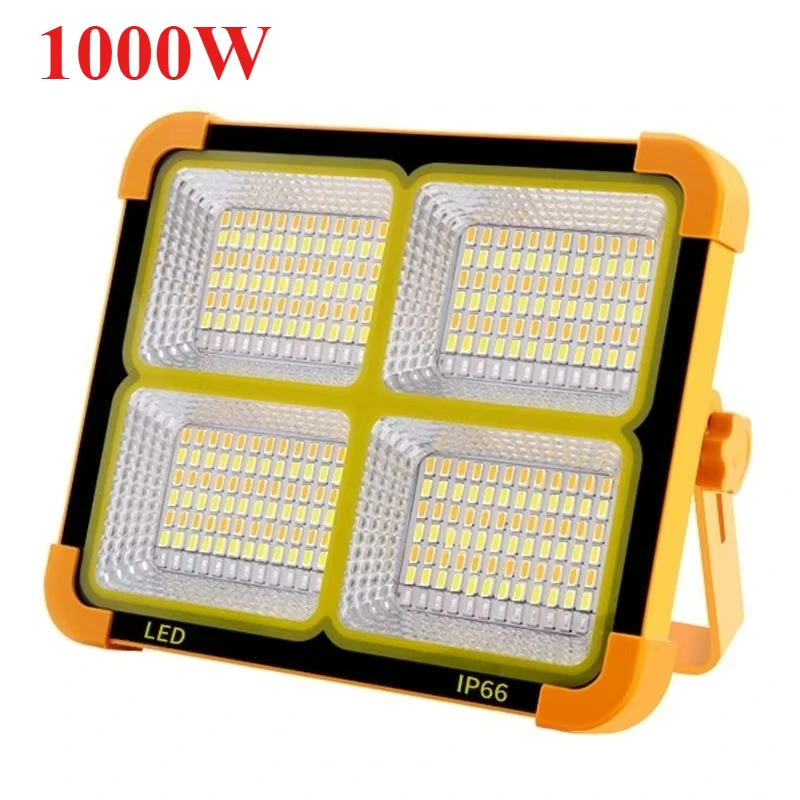 

100-1000W Solar Rechargeable Camping Lantern High Power Tent Light 10000mAH Magnet Strong Lights Work Repair Lighting