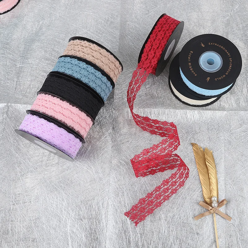 10 Yards Lace Ribbon 3CM Flower Bouquet Gift Box Packaging Material DIY Floral Packaging Ribbon Decorative Ribbon Bow Material