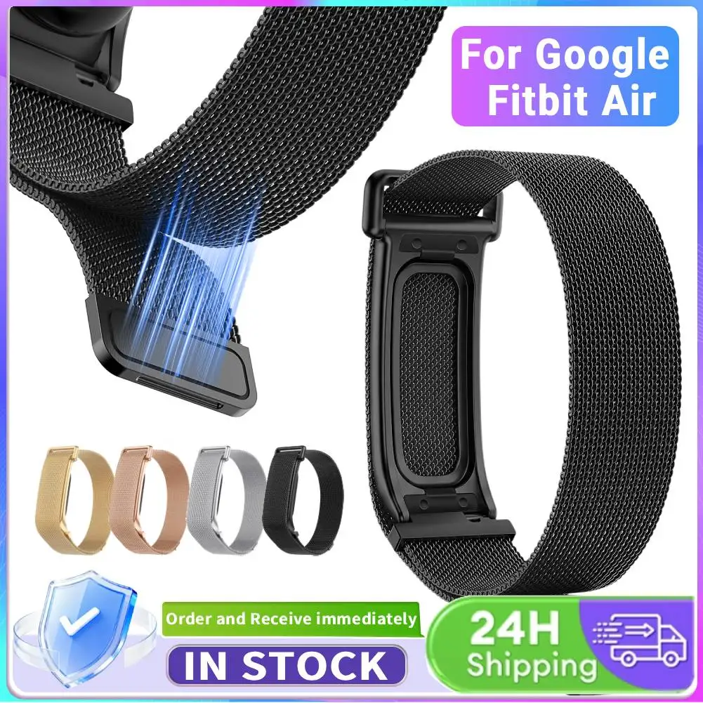 For Google Fitbit Air Adjustable Lightweight Wristband Rust Proof Watch Loops Bracelet for Fitness/Running/Workout & Daily Wear