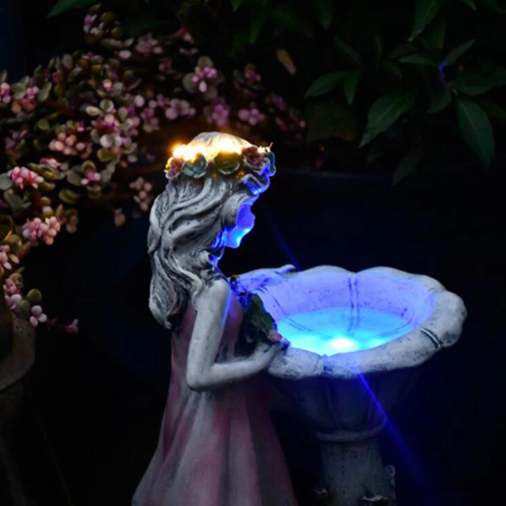 Garden Figurines, solar Statue Sculpture for Yard Lawn Patio Decor,