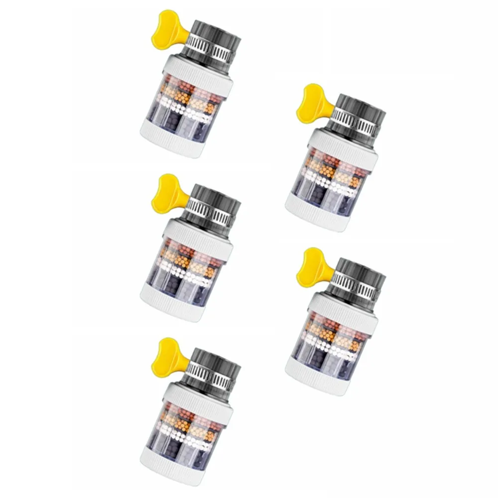 

5 шт. 6-слойный фильтр для крана, вращающийся на 360 градусов универсальный фильтр для очистки воды, простой в установке насадка для душа