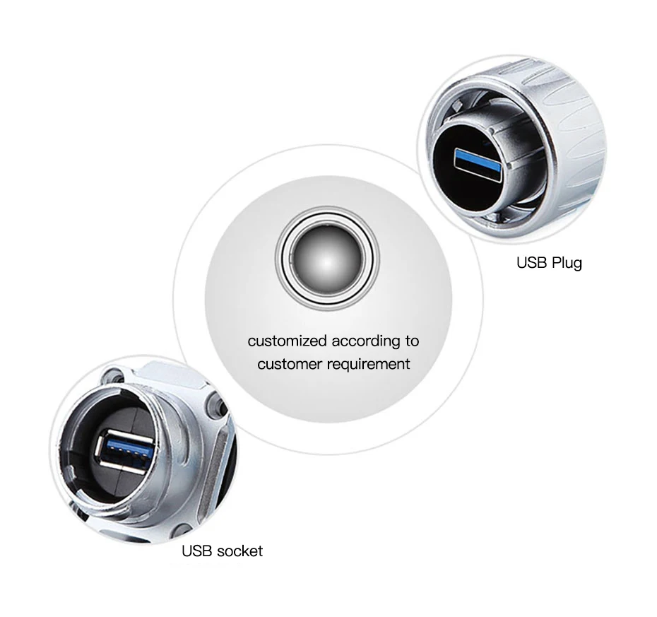 CNLINKO 1/4 Bajonett-Anschluss, USB 3.0, Metallgehäuse, wasserdichter Datenanschluss, IP68-Anschluss, USB-Panel-Mount-Stecker mit 0,5 m Kabel – Detail 15