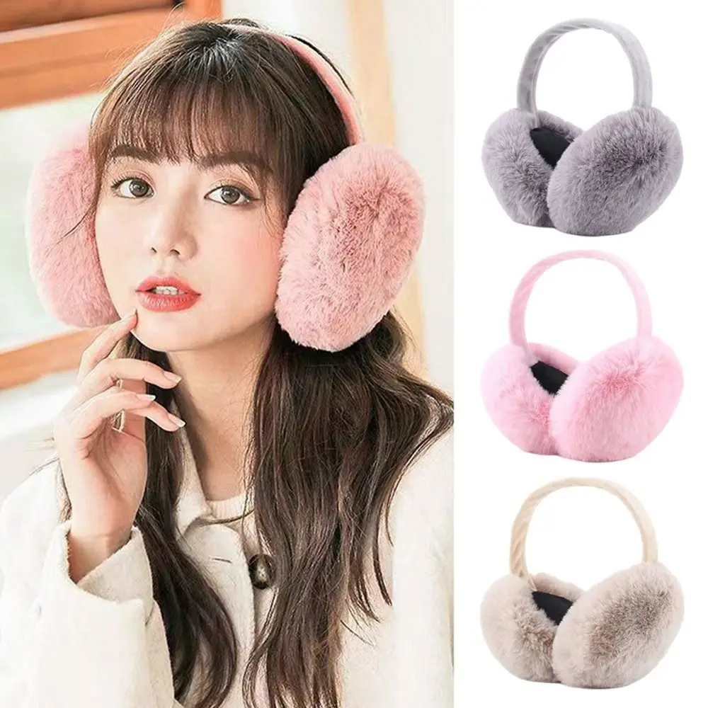 

Winter Warm Foldable Ear Muffs Fluffy Cosy Earflaps Ear Protection Soft Plush Ear Warmer Men Women