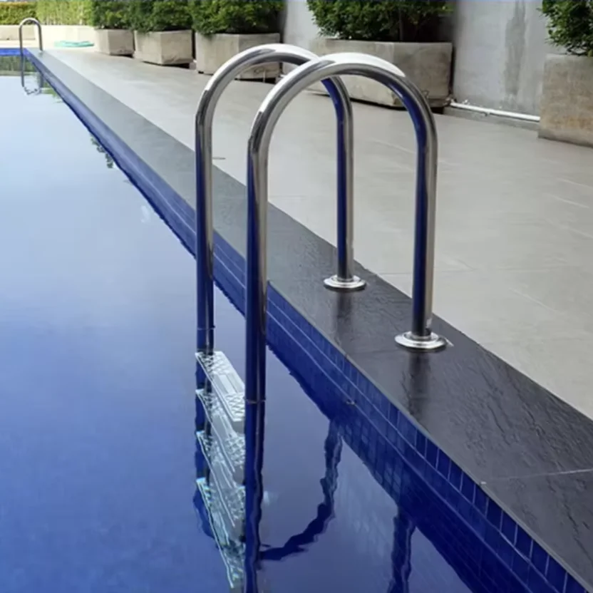 

304 Stainless Steel Easy Mount Swimming Pool Ladder with Handrail for Inground Pools & Spas