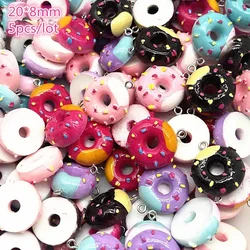 5-10pcs Hamburger Doughnut Cake Resin Beads for Jewelry Making Bracelet Charms Necklace Earring Pendant