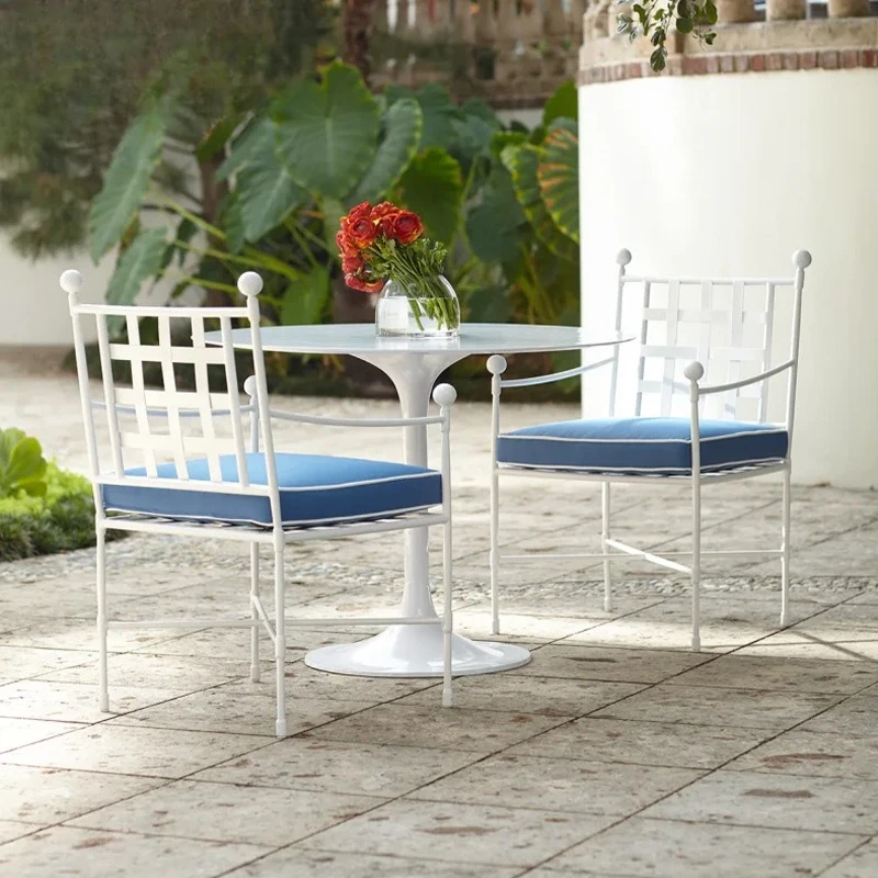 Nordic outdoor negotiation dining chair courtyard sales department garden villa balcony coffee milk tea shop casual backrest din
