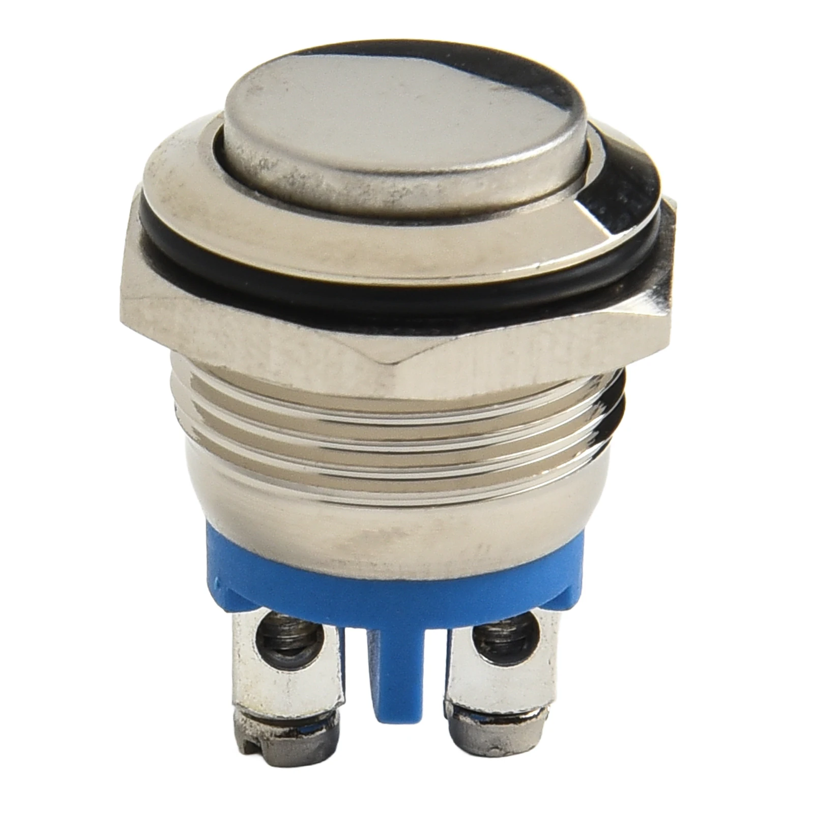 12V 16mm Momentary Push Button Switch NO Metal Brass Reset-Type For Electromagnetic Starter Relay Control